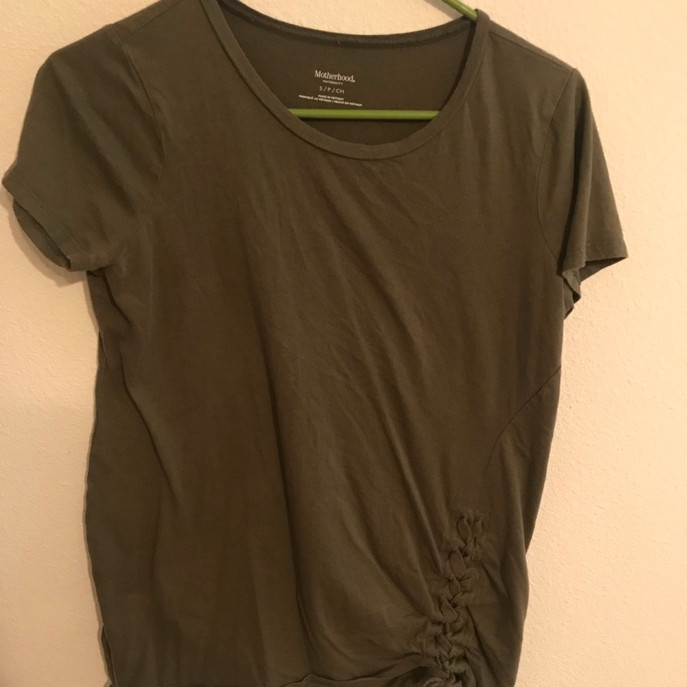 Hunter green motherhood maternity shirt